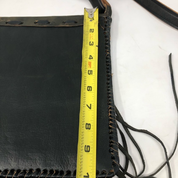 Boho Leather Fringed Crossbody Bag - Picture 14 of 16